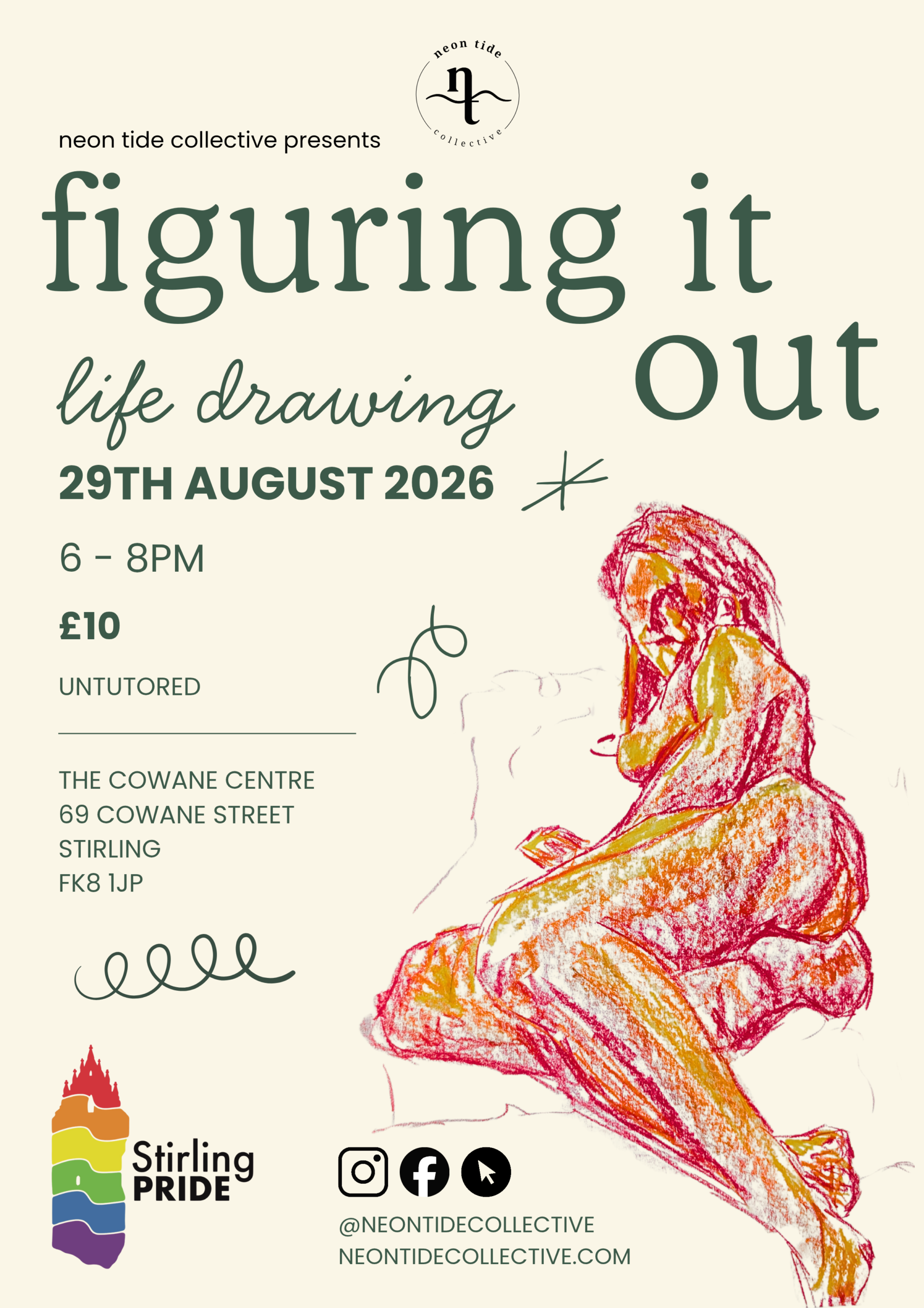 Poster for the "figuring it out" workshop. It will take place on the 29th of August 2026, between 6 amd 8PM at the cowane centre